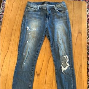 Jbrand distressed ankle length jeans